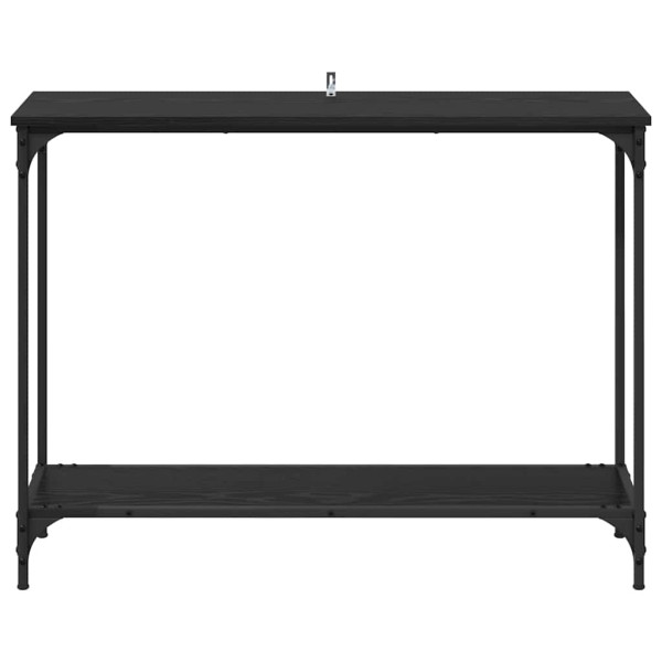 Mesa Consola con estante Roble negro 101 x 30.5 x 75 cm M 5