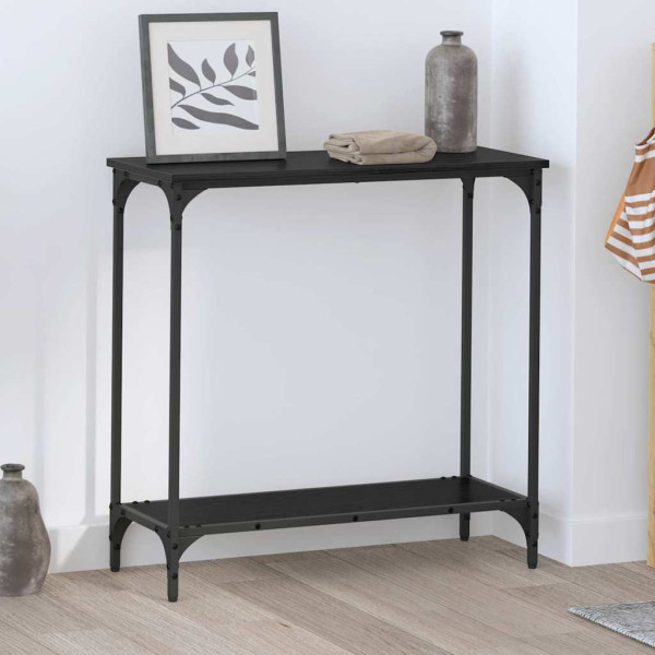 Mesa Consola Roble negro 75 x 30.5 x 75 cm Madera contrachapada D
