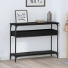 Mesa Consola Roble negro 100 x 29 x 75 cm Madera contrachapada 1