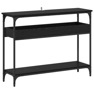Mesa Consola Roble negro 100 x 29 x 75 cm Madera contrachapada H