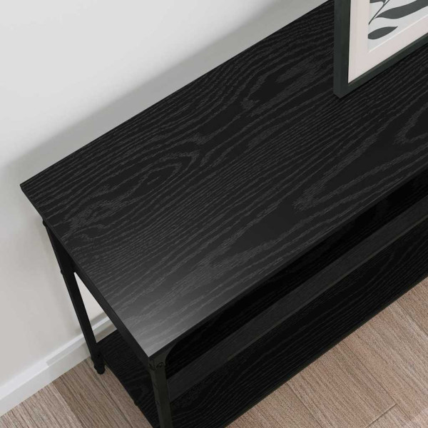 Mesa Consola Roble negro 100 x 29 x 75 cm Madera contrachapada M 4