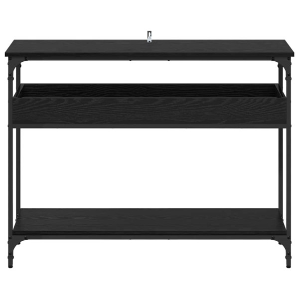Mesa Consola Roble negro 100 x 29 x 75 cm Madera contrachapada M 5