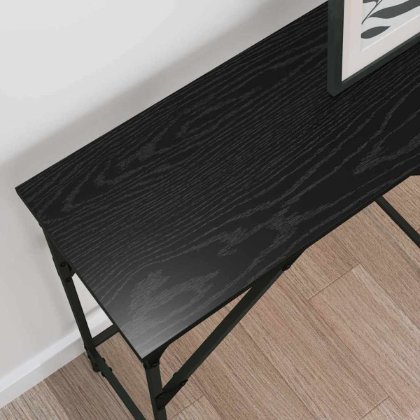Mesa Consola Roble negro 140 x 29 x 75 cm Madera contrachapada M 4