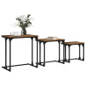Mesa de Café Nido 3 pcs Madera vieja 50.5 x 35 x 53 cm 3