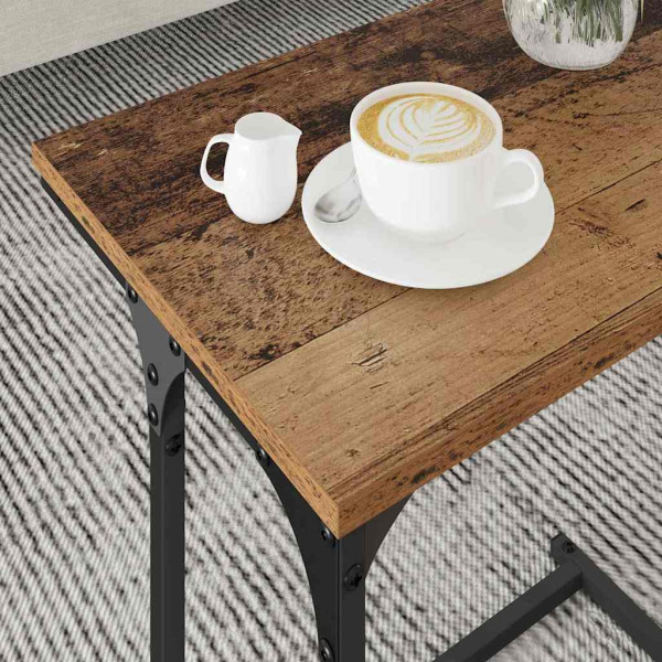 Mesa de Café Nido 3 pcs Madera vieja 50.5 x 35 x 53 cm M 4