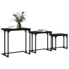 Mesa de Café Nido 3 pcs Roble negro 50.5 x 35 x 53 cm 3