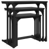 Mesa de Café Nido 3 pcs Roble negro 50.5 x 35 x 53 cm 5