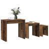 Mesa de Café Nido 3 pcs Madera vieja 60 x 35 x 56 cm 3