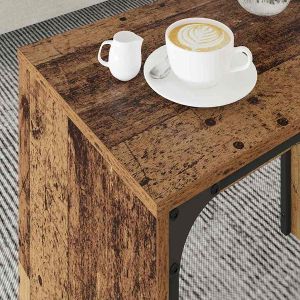 Mesa de Café Nido 3 pcs Madera vieja 60 x 35 x 56 cm M 4