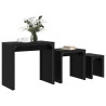 Mesa de Café Nido 3 pcs Roble negro 60 x 35 x 56 cm 3