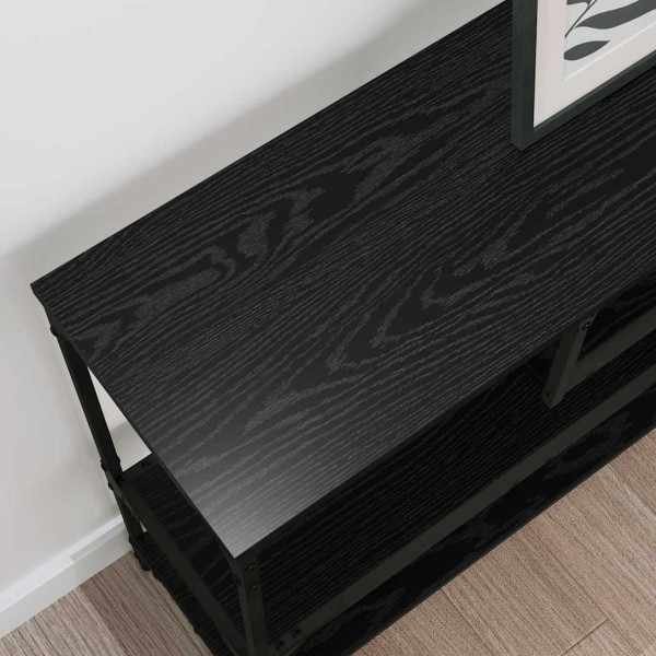Mesa Consola Roble negro 100 x 30 x 75 cm Madera contrachapada M 4