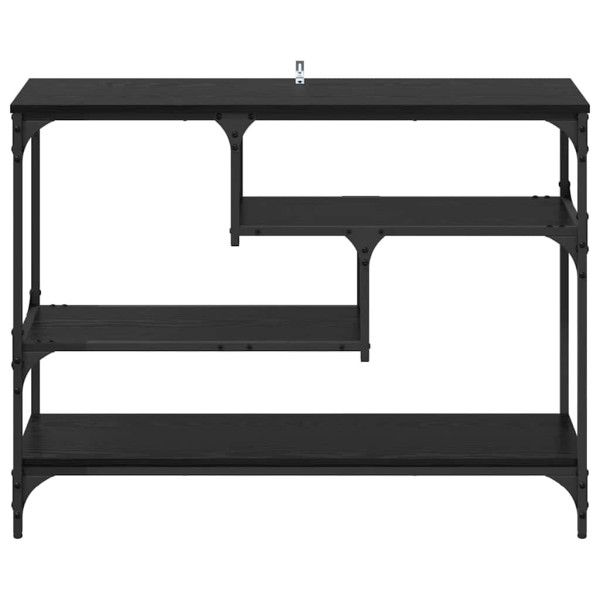 Mesa Consola Roble negro 100 x 30 x 75 cm Madera contrachapada M 5