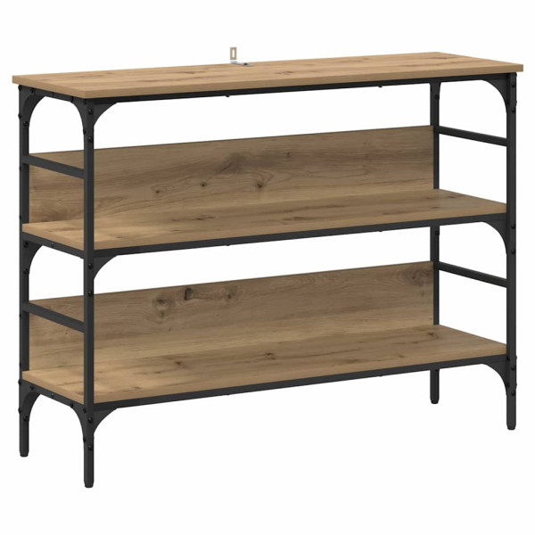 Mesa Consola con estante Roble artisan 100 x 32 x 75 cm M 2