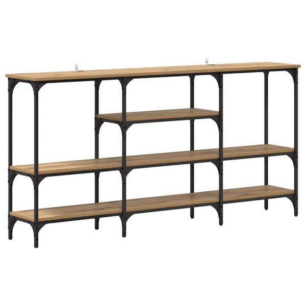 Mesa Consola con estante Roble artisan 160 x 29 x 80 cm M 2