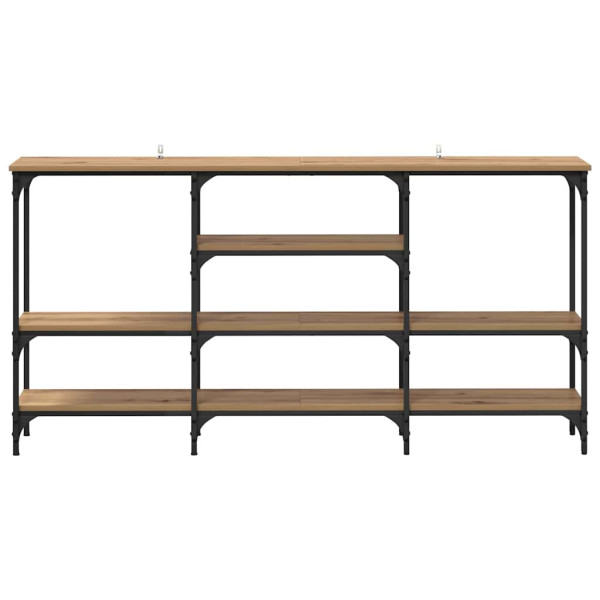 Mesa Consola con estante Roble artisan 160 x 29 x 80 cm M 5