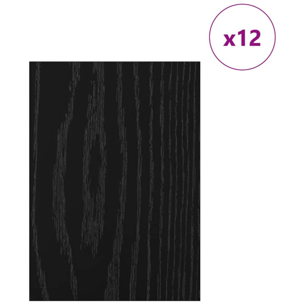 Paneles Decorativos 12 pcs Roble negro 15 x 21 x 0.3 cm M 3