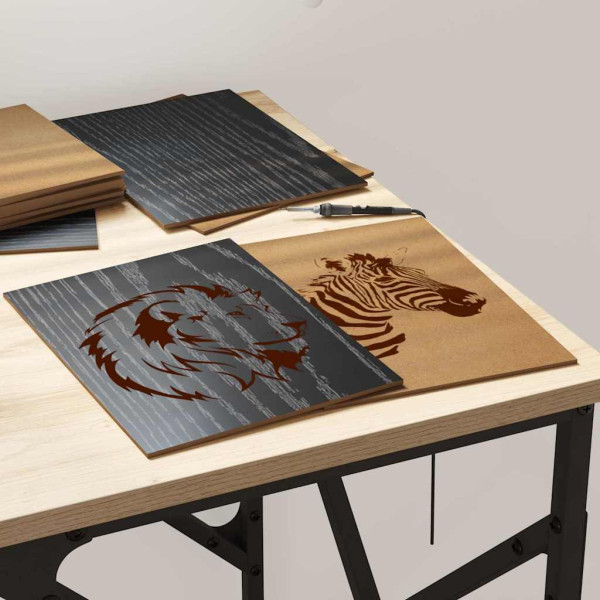 Paneles de Decoración 12 pcs Roble negro 21 x 30 x 0.3 cm M 4