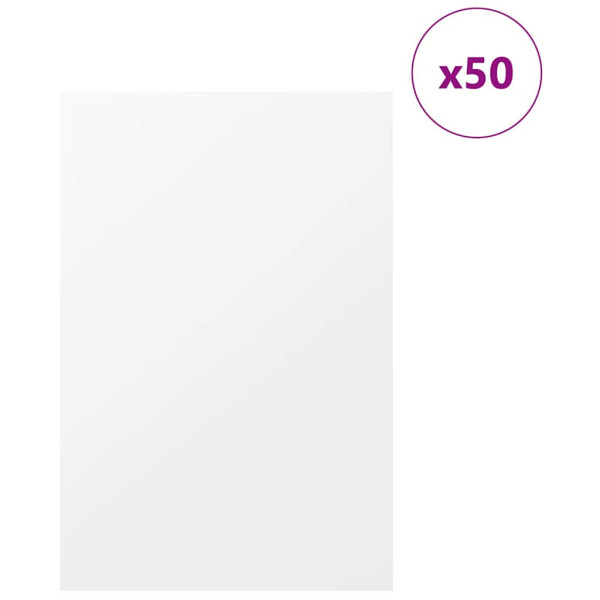 Paneles Decorativos 50 pcs Blanco 40 x 60 x 0.3 cm M 3
