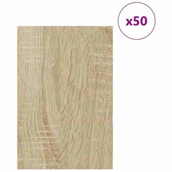 Paneles Decorativos 50 pcs Roble Sonoma 40 x 60 x 0.3 cm M 3