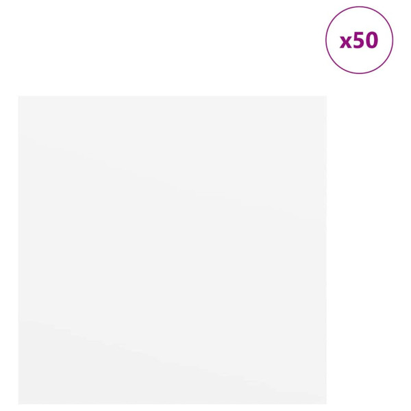 Paneles Decorativos 50 pcs Blanco 30 x 30 x 0.3 cm M 3