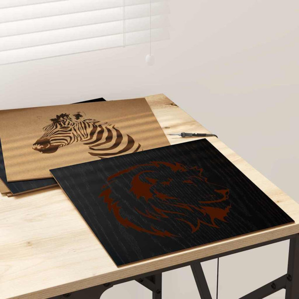 Paneles Decorativos 12 pcs Roble negro 30 x 30 x 0.3 cm M 4