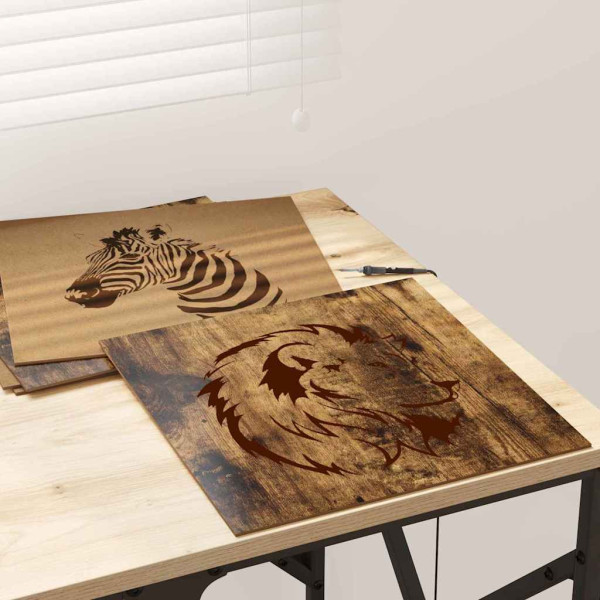 Paneles Decorativos 12 pcs Roble ahumado 30 x 30 x 0.3 cm M 4