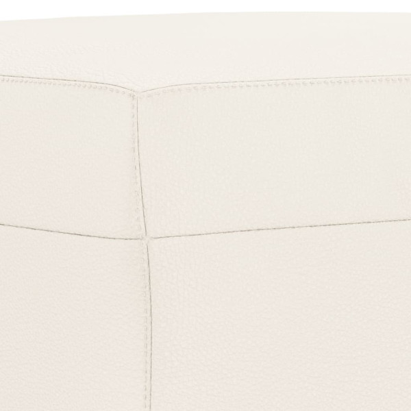 Banco de cuero sintético color crema 70x35x41 cm M 5