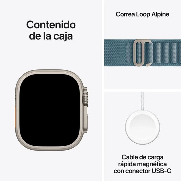 Apple Watch Ultra 3 2025 GPS + cellular 49mm titanio natural loop alpine M azul M 7