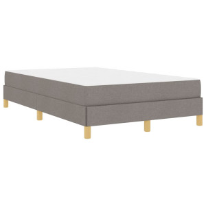 Cama tipo Box Spring Taupe y Marrón 120 x 200 cm H