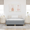 Cama tipo Box Spring Gris Claro y Marrón 140 x 190 cm 5