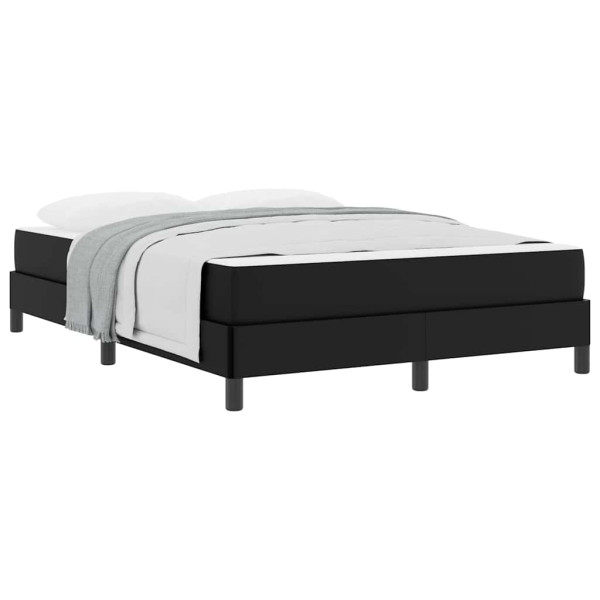 Cama con colchón Negro 140 x 190 cm Cuero sintético M 3