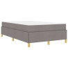 Cama tipo Box Spring Taupe y Blanco 120 x 200 cm tela 2