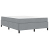 Cama tipo Box Spring Gris Claro y Negro 140 x 190 cm 2