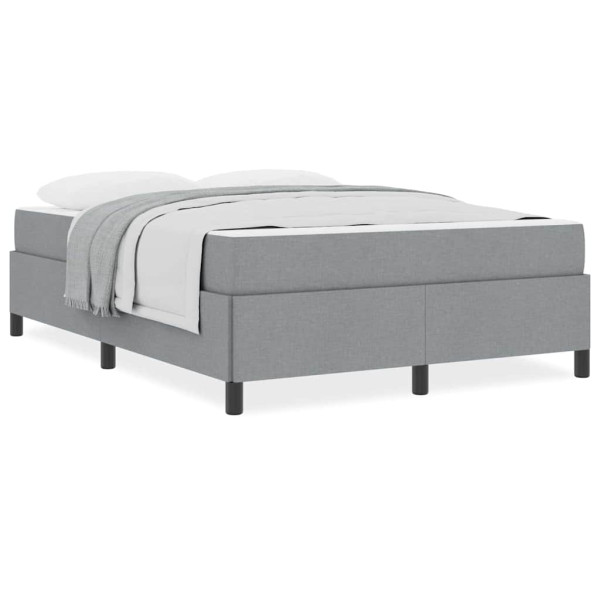 Cama tipo Box Spring Gris Claro y Negro 140 x 190 cm M 4