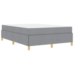 Cama tipo Box Spring Gris claro y blanco y gris claro H