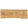 Tablero de mesa borde natural madera maciza mango 140x40x2.5 cm 5