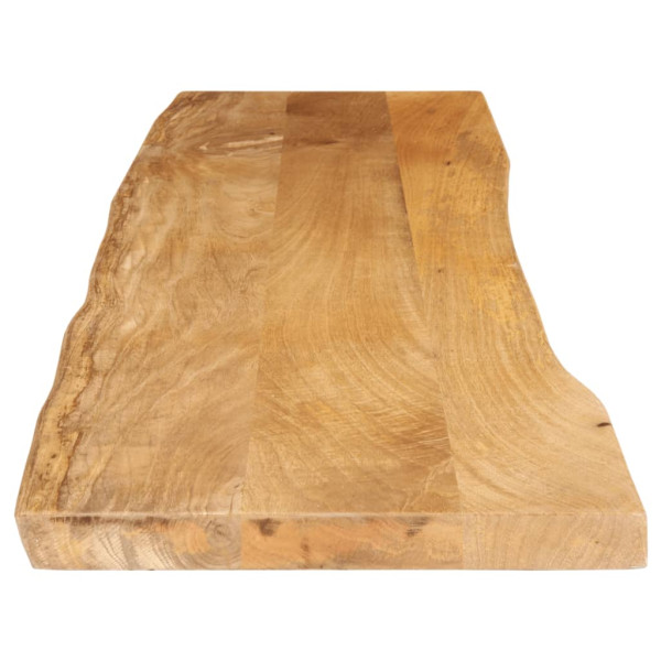 Tablero de mesa borde natural madera maciza mango 160x40x2.5 cm M 4