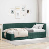 Estructura de cama en esquina Verde oscuro 90 x 190 cm 1