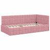 Estructura de cama en esquina Rosa 90 x 190 cm Terciopelo 2