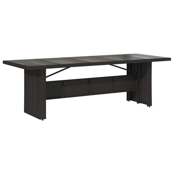 Conjunto de Comedor de Jardín 9 pcs Negro Poliratán M 5