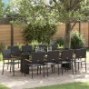Conjunto de Comedor de Jardín 11 pcs Negro Poliratán 1