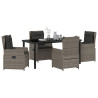 Conjunto de Comedor de Jardín 5 pcs Gris ratán sintético 3