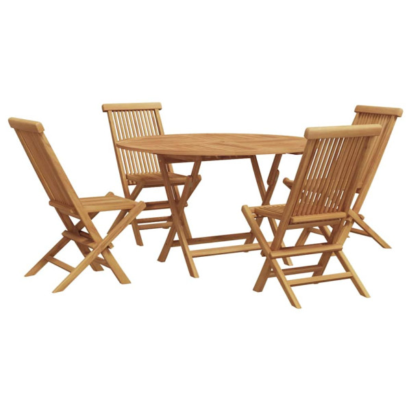 Conjunto de Comedor de Jardín 5 pcs Marrón M 2