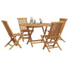 Conjunto de Comedor de Jardín 5 pcs Marrón 3