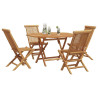 Conjunto de Comedor de Jardín 5 pcs Marrón 3
