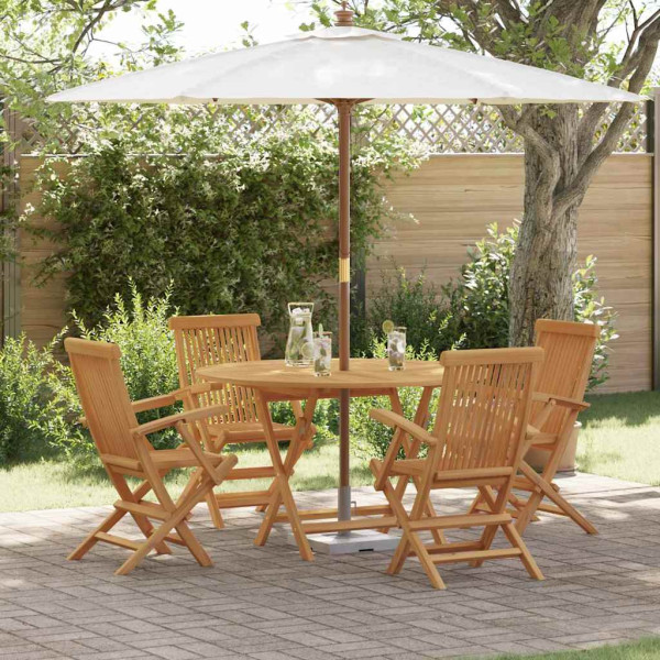 Conjunto de Comedor de Jardín 5 pcs Marrón D