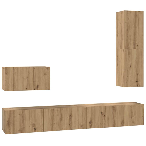 Juego de muebles de TV 4 pcs Roble artisan 200 x 30 x 30 cm M 2