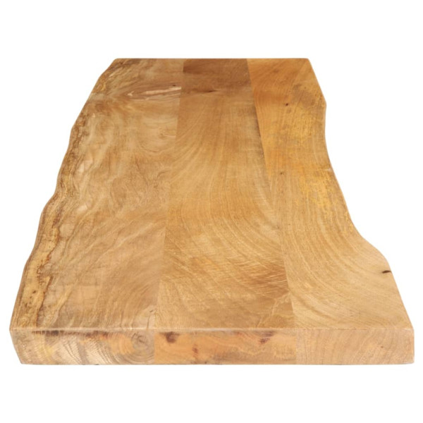 Tablero de mesa borde natural madera maciza mango 180x40x2.5 cm M 4
