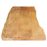 Tablero de mesa borde natural madera maciza mango 180x40x2.5 cm 4