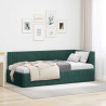 Estructura de cama en esquina Verde oscuro 90 x 190 cm 1